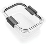 Rubbermaid Brilliance Food Storage Container, Medium, 3.2 Cup, 100% Leak-Proof, Plastic, Clear