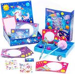 GirlZone Unicorn Cosmic Galaxy Writing Set for Girls, 45-Piece Letter Writing Kit for Creative Girls, Magical Unicorn Gift for 10 Year Old Girl