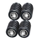 GREENWORLD Premium Black Metal Car Tyre Valve Cap Air Cap Car Tyre Valve Stem Cap Air Covers Compatible with Cars with logo for KO-D[AA]