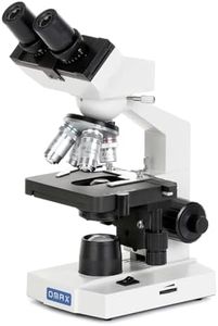 OMAX 40X-2000X - Microscopio de laboratorio LED binocular compuesto con doble capa mecánico y coaxial ancho/mango para enfoque preciso