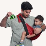 Snugs Ergonomic Baby Carrier | Luxe Edition | Toddler carrier | Sling carrier | Breathable and Lightweight Fabric | Adjustable Straps | Suitable for 8 Months to 4 Years | Supports Up to 20 Kg | Multicolor (Crimson Red)