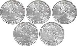 2007 P State Quarter 5 Coin Set BU 