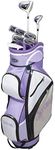 Golf Girl FWS3 Ladies Petite Clubs Set with Cart Bag, All Graphite, Right Hand, Purple