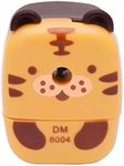Pencil Sharpener Cute SENRISE Metal Desktop Pencil Sharpener with Handle, Cartoon Animal Pencil Sharpeners for Kids Student Office School Student (Tiger, 1 Pack)