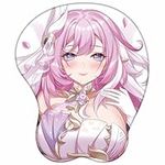 GeRRiT· Honkai Impact 3rd Elysia 3D Anime Mouse Pads Silica GelWrist Support Mouse Game/Home DualPink (A1110)