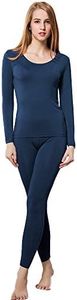 HEROBIKER Thermal Underwear Women Set Winer Skiing Warm Top Thermal Long Johns (S, Blue)