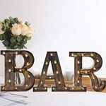 Light Up BAR Sign, LED Vintage Lett