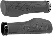 SOLODRIVE Ergonomic Design Mountain Bike Grips, Comfortable Bicycle Handlebar Grips, Single Lock-on and Non-Slip MTB Handle, Fit MTB, E-Bike, Hybrid, Scooter (Grey)