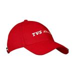 TVS Racing Cotton Red Cap with Adjustable Strap, Lightweight, 100% Cotton Shell & Flexible Peak Cap