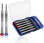 WORKPRO 6-Piece Magnetic Screwdriver Set, S2 Alloy Steel, 3 Phillips and 3 Slotted Tips Small Screwdriver Repair Tool Kit, Good for Phone, Computer, Watch, Eyeglass, Electronic