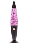 Glitter Lava Lamp Black Base, Pink 