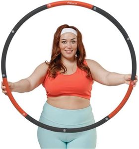 Azhuria Weighted Hula Hoop Plus Size | 3.2lb Weight, 43in Diameter | Extra Large Hula Hoop for Adults Weight Loss | Easy to Spin, Soft Padding | Exercise Hoop for Beginners & Advanced Hoopers