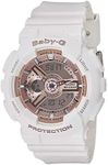 CASIO BA110X-7A1 Womens White Analog/Digital Watch with White Band