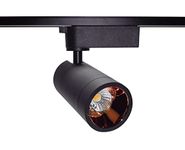 Mufasa 12 Watts Black Body Rose Gold Finish LED Track Light Spot Light/Focus Light (for Track/TrackRail System) | Track Rail NOT Included | (Warm White)