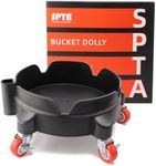 SPTA Bucket Dolly with 5 Wheels, Car Wash Bucket Roller, Easy Push Rolling Barrel Dolly System for Washing, Waxing, Removable Bucket Mover, Polishing Car Accessories Black