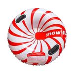 Durable Snow Sled Tube for Adults – Heavy Duty Inflatable Snow Tube with Reinforced Handles, Winter Sledding Tube for Outdoor Fun, Perfect for Snowy Hills & Slopes(Blue)