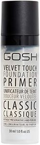 GOSH Velvet Touch Foundation Primer Classic | Nourishing Base for Your Makeup | For Even & Soft Skin For Uneven & Deep Pores | Colourless & Odourless | Vegan & Fragrance Free | 30 ml