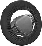 1 pack Black Steering Wheel Cover, Car Steering Wheel Protector Cover Anti-slip Breathable Soft Steering Wheel Cover Elasticity Protector