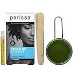 Parissa No-Strip Face & Lip Hot Wax Kit for Short & Coarse Hair Removal At-Home Waxing Kit on Face, Chin, and Upper Lip