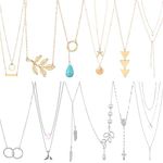 Hicarer 12 Pieces Long Pendant Neck