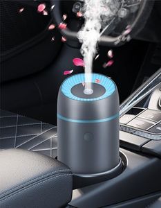 Car Aromatherapy Diffusers for Essential Oils Portable Mini Ultrasonic Mist Humidifier 100ml USB-Powered Aroma Diffuser Freshener for Vehicle Home Office Bedroom（Grey）