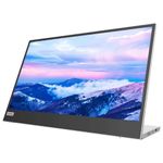 Lenovo L15 Portable Monitor, 15.6” Display, Full HD Resolution, IPS Panel, 250 nits Brightness, 60Hz Refresh Rate, USB-C Ports, Height-Adjustable Stand, Flicker-Free Technology, Grey