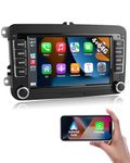 ESSGOO 4+64G Android 14 Car Stereo For VW Golf 5 6 Polo Passat Touran Skoda Seat,with Wireless Carplay and Android Auto,2 DIN 7 inch Touchscreen Bluetooth Radio FM GPS SWC Navi WiFi