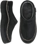 Zigzagger Men's Slip On Moccasin Slippers, Indoor/Outdoor Warm Fuzzy Comfy House Shoes, Fluffy Wide Loafer Slippers,Vanta, 10.5 D(M) US
