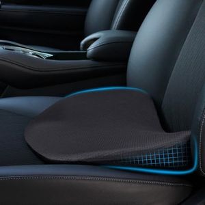 Ainiv Coussin de Siège de Voiture en Mousse à Mémoire, Coussin de Siège de Conduite, Coussin Coccyx Correcteur D'assise, Accessoires de Voyage en Voiture pour Les Longs Voyages (Noir)