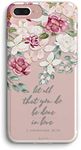 Case Compatible for iPhone 8/iPhone 7/iPhone SE(2020) Case Red Pink Roses Scripture Bible Verses Christian Quotes Corinthians Soft Protective Clear Case for Women Compatible With iPhone 8/iPhone 7