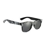 Komonee Drifter Zebra Safari Sunglasses Set With Zip Case and Cleaning Cloth Classic Style Retro Sun Shades UV400 Unisex For Men Women Golf Cycling Sports Fishing