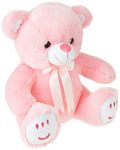 Amazon Brand - Jam & Honey Teddy Bear, Cute, Soft Toy (33 Cm, Pink), Great Birthday Gift