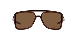 Oakley Men's Oo9147 Castel Sunglasses, Rootbeer/Prizm Bronze, 63 mm