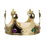 Boland Children's Kings Crown, Gold, Royal Fancy Dress Accessory, Crown For Kids, Boys, Girls, Coronation, World Book Day, Nativity, One Size (Gold)