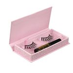 LAYRALASH Magnetic Eyelashes || Eyelashes for Women || Natural & Lightweight || Pack of 2(Liner + Lashes) Reusable upto 25 times || All-Day Long || Easy to Apply || (Pink kit)