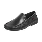 Metro Men Black Leather Loafer UK/8 EU/42 (71-8748)