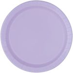 Unique Lavender Round Paper Plates 16-Piece Set 16-Piece Round Paper Plates, Lavender, Lavender