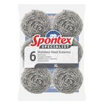 Spontex Specialist Stainless Steel Scourers (Pack of 6)