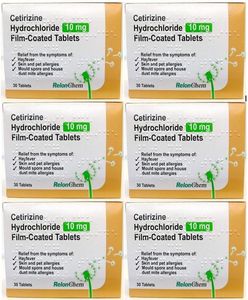 6 Months Supply Cetirizine Hayfever Allergy Tablets 30 x 6