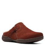 Clarks Women's Roseville Clog Shoe, Mahogany, 9.5 M US