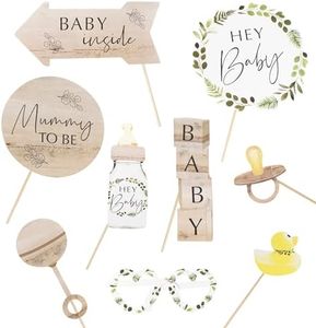 Ginger Ray Botanical Baby Shower Photo Booth Props 10-Pieces Set