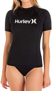 Hurley womens Top Rash Guard Shirt, Black, Small US