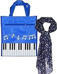 Music Lover Gifts, Music Gifts, Music Teacher Gifts for Women, Gifts for Music Teachers, Music Gift for Piano Teachers and Musicians, Musical Notes Print Scarf, Piano Keys Handbag