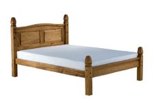 Birlea Corona Low End Bed - Waxed Pine, King Size