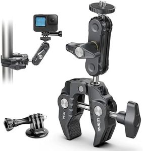 ULANZI Super Clamp Camera Clamp Mount Monitor 360° Ballhead Magic Arm Double Ball Head Adapter with 1/4"-20 & 3/8"-16 Thread for Canon Nikon DSLR Camera/LED Lights/Ronin-M/Ronin MX/Freefly MOVI