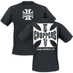 West Coast Choppers Iron Cross T-Shirt Black Fashion Mens Tees Black M