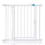 Bettacare Auto Close Pet Gate, 82.2cm - 89.2cm, White, Pressure Fit Stair Gate for Dog & Puppy, Safety Barrier for Doors Hallways and Spaces, Easy Installation