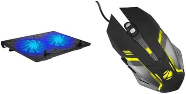 Zebronics, ZEB-NC3300 USB Powered Laptop Cooling Pad with Dual Fan, Dual USB Port and Blue LED Light