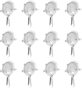 Notana Stainless Steel Hawthorne Strainer – Cocktail Strainer Set for Smooth Pouring – Durable Bar Tool for Shakers and Mixing Glasses – Ideal for Home Bars, Bartenders, and Lounges (Pack of 12)