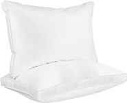 Utopia Bedding Bed Pillows for Sleeping Queen Size 2 Pack (White Hem), Hotel Quality Cooling Gusseted Pillow for Side, Back and Stomach Sleepers